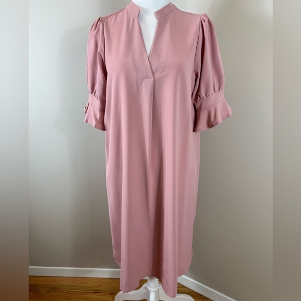 Elegant Pink Women's Dress Medium - Picture 2 of 9